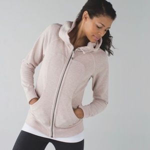 NEW Lululemon Heathered Pink Scuba Hoodie Zip-Up